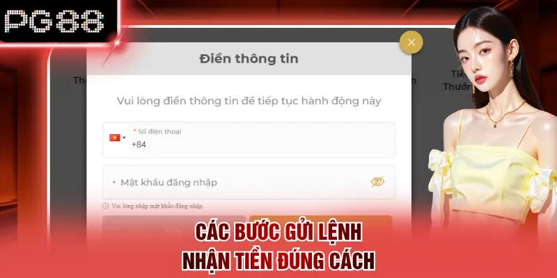 Các bước gửi lệnh nhận tiền đúng cách