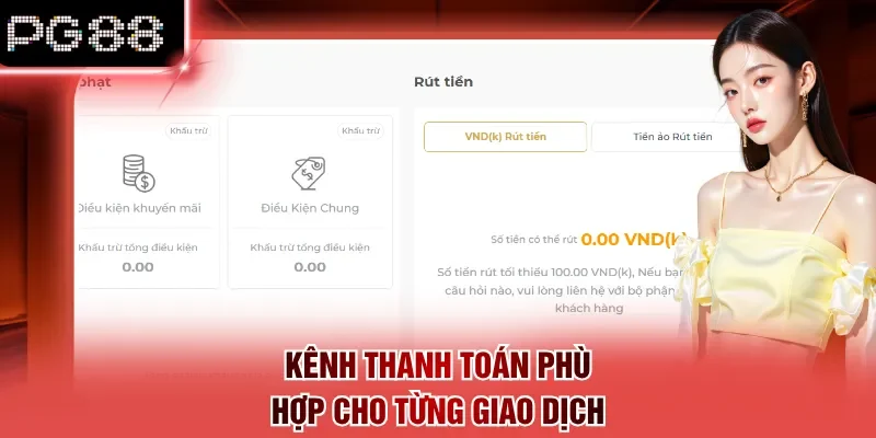 Kênh thanh toán phù hợp cho từng giao dịch