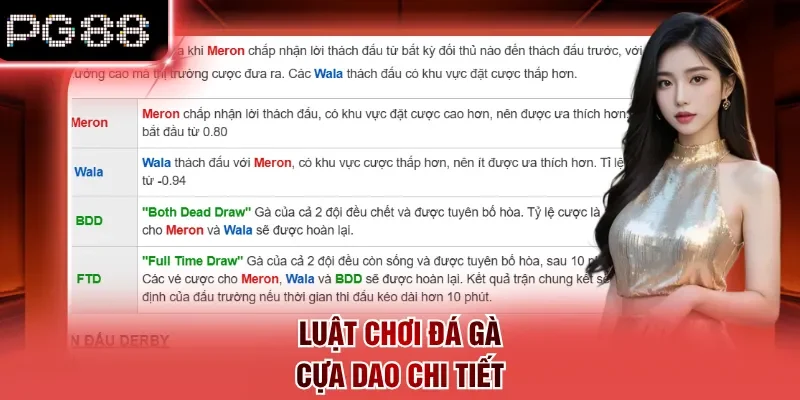 Luật chơi đá gà cựa dao chi tiết